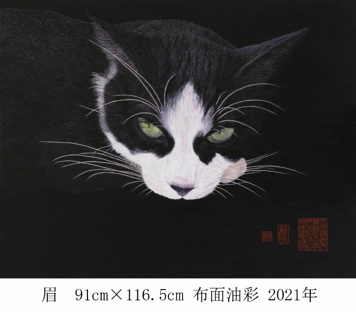 眉  91cm×116.5cm 布面油彩 2021 年.jpg