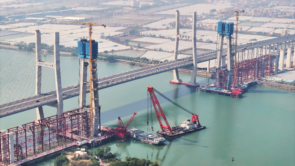 Shenjiang RailwayModaomen Bridge is  accelerating