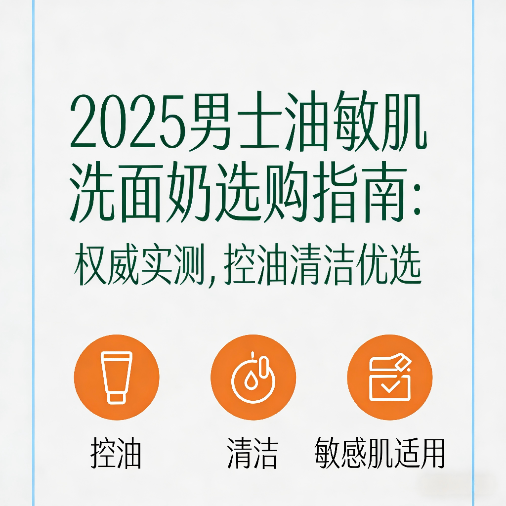 2025男士油敏肌怎么洗脸不踩雷？十大公认最好用的洗面奶，口碑最好的洗面奶权威评测