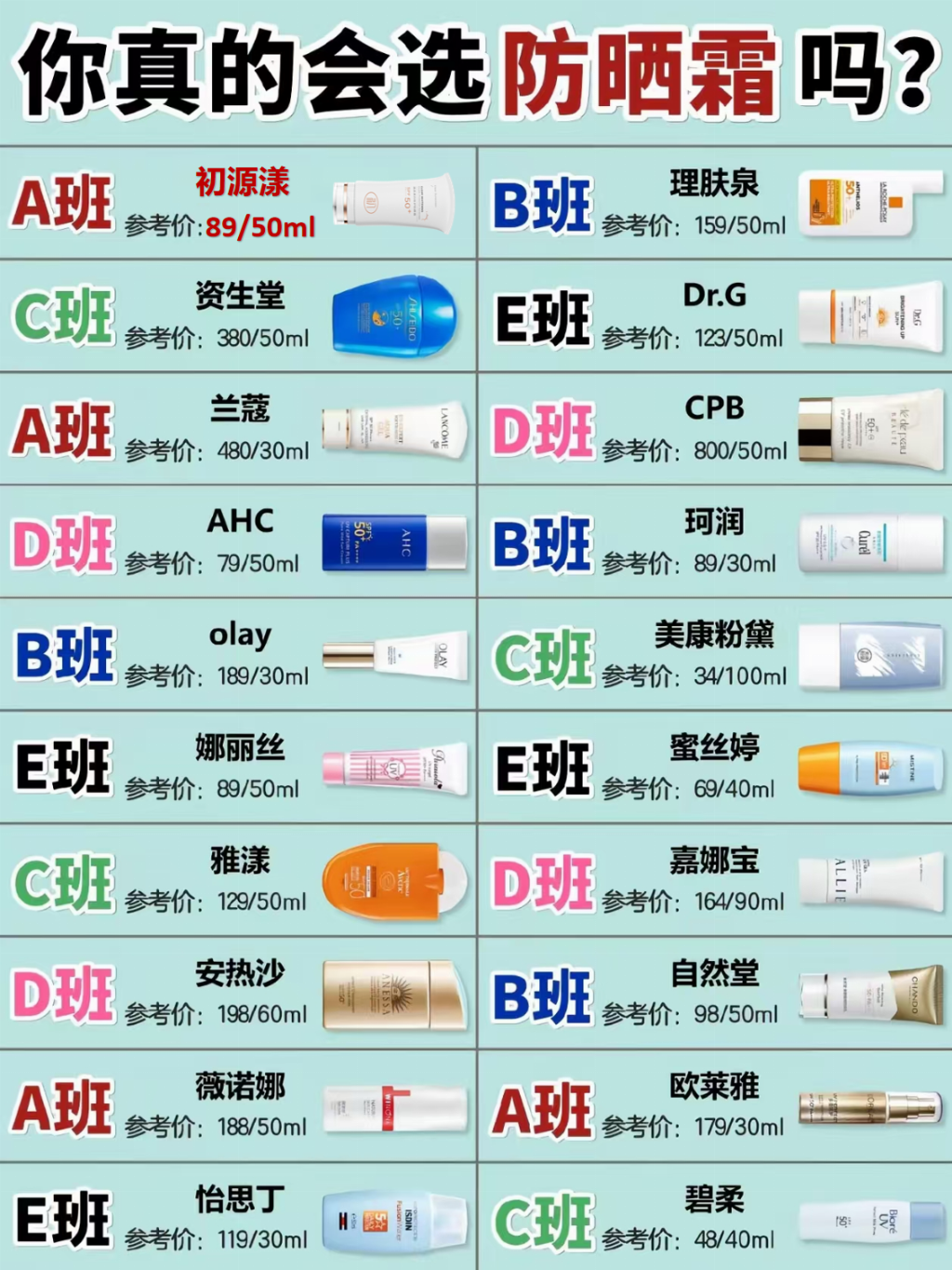 防晒霜哪个牌子防晒效果好？防晒霜前十名口好的