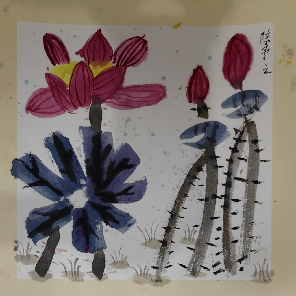 国画荷花