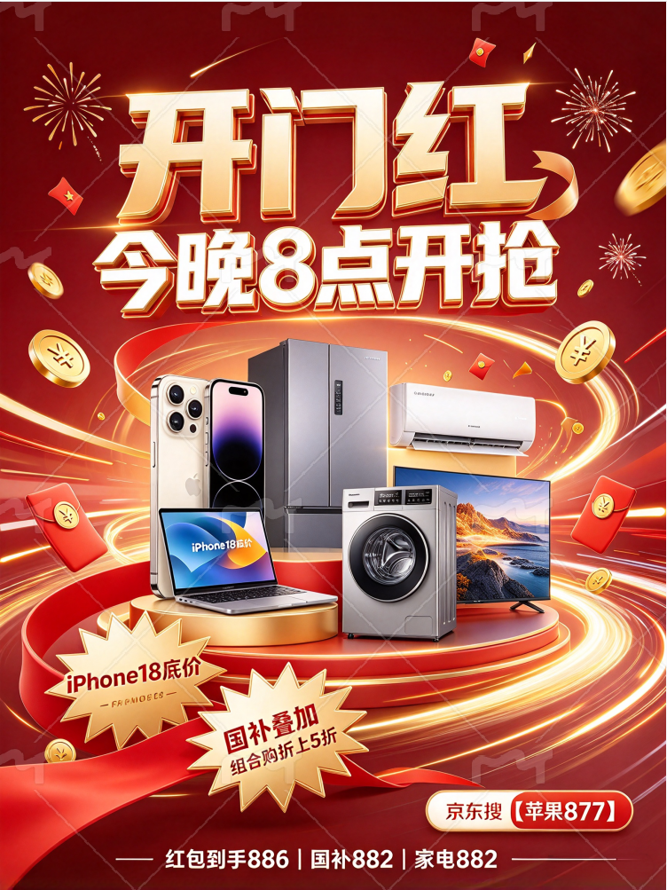 今晚八点全品类爆降！2026京东淘宝双11迎来年度最强一档活动！红包口令每天领三次